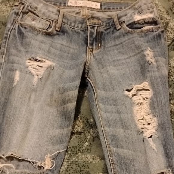 Hollister Blue Skinny Jeans Distressed Vintage Look 3R Vintage Y2K - Picture 5 of 15
